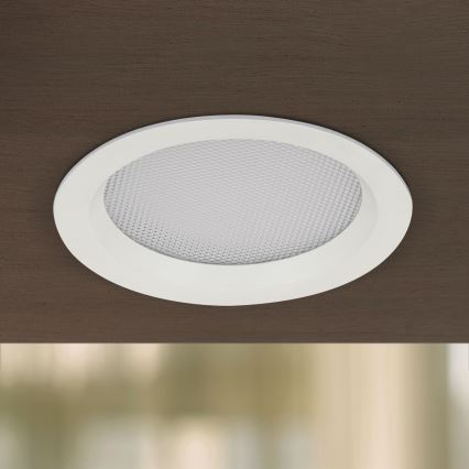 Stmievateľné LED kúpeľňové podhľadové svietidlo OFFICE LED/15W/230V 3000/4000/6000K pr. 14 cm UGR19 IP44 biela