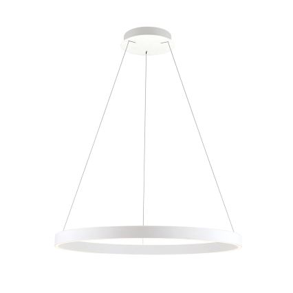 Stmievateľný LED závesný luster na lane KOLK LED/80W/230V 2700/3000/4000K pr. 80 cm biela