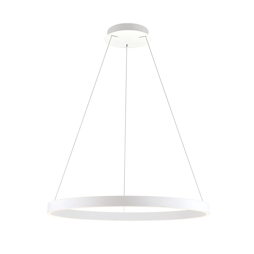 Stmievateľný LED závesný luster na lane KOLK LED/80W/230V 2700/3000/4000K pr. 80 cm biela