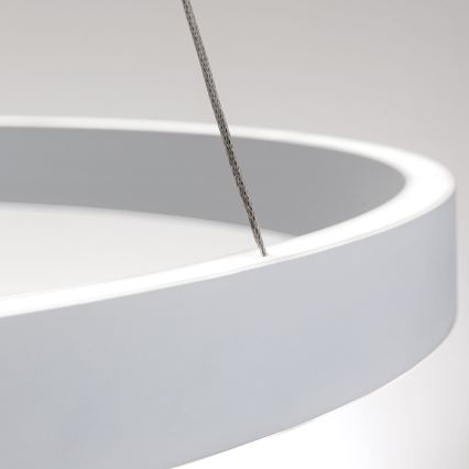 Stmievateľný LED závesný luster na lane KOLK LED/80W/230V 2700/3000/4000K pr. 80 cm biela