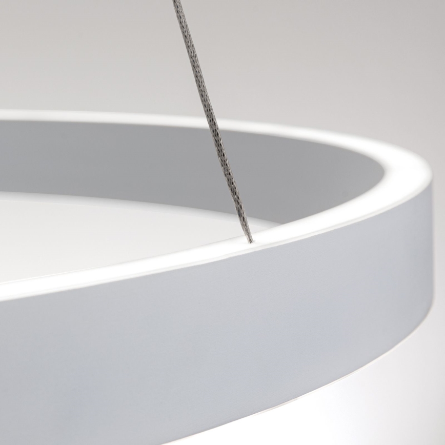 Stmievateľný LED závesný luster na lane KOLK LED/80W/230V 2700/3000/4000K pr. 80 cm biela