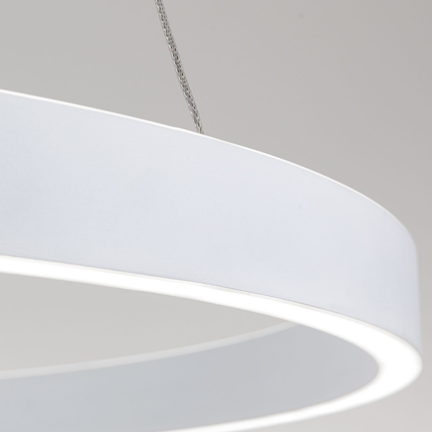 Stmievateľný LED závesný luster na lane KOLK LED/80W/230V 2700/3000/4000K pr. 80 cm biela
