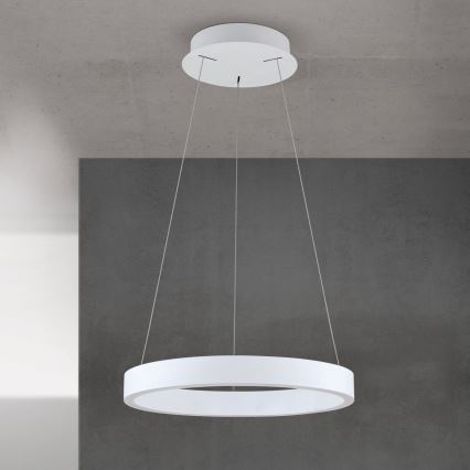 LED stmievateľný luster na lanku KOLK LED/40W/230V 2700/3000/4000K pr. 40 cm biela