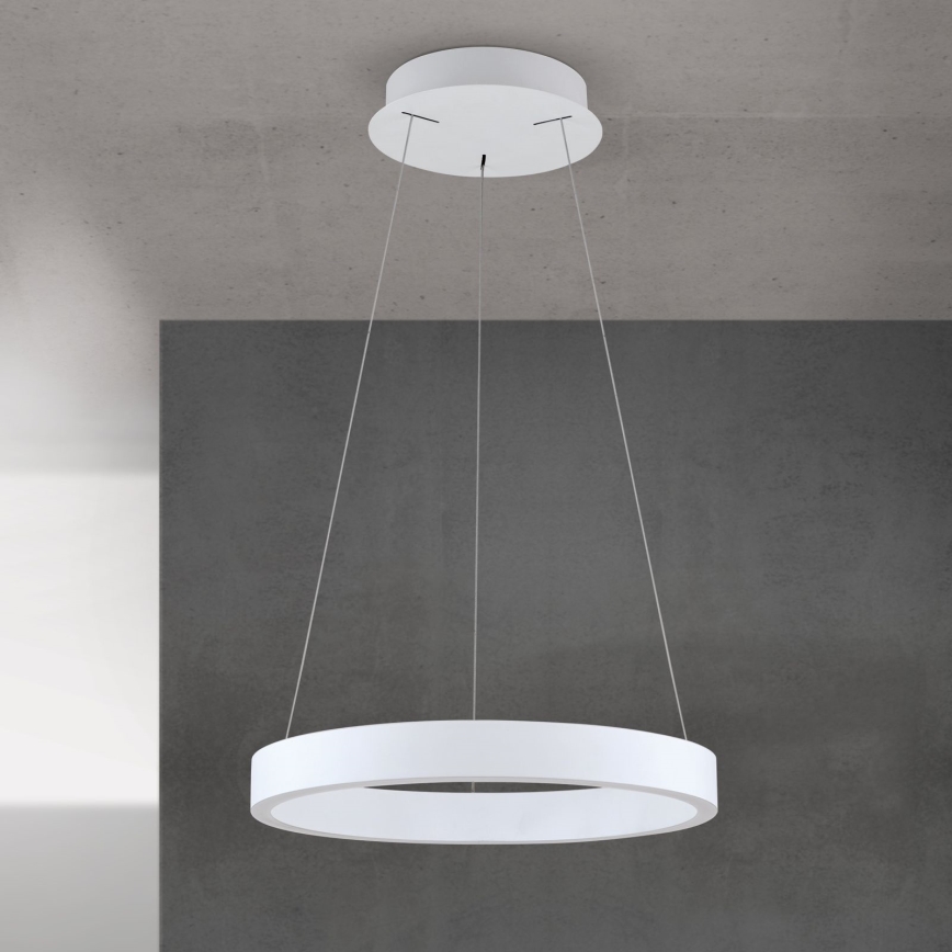 LED stmievateľný luster na lanku KOLK LED/40W/230V 2700/3000/4000K pr. 40 cm biela