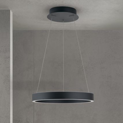 LED stmievateľný luster na lanku KOLK LED/40W/230V 2700/3000/4000K pr. 40 cm čierna