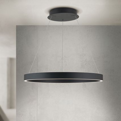 stmievateľný LED luster na lanku KOLK LED/60W/230V 2700/3000/4000K pr. 60 cm čierny