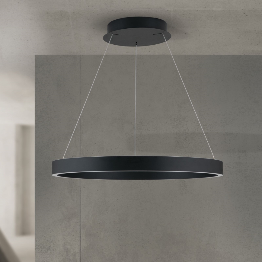 stmievateľný LED luster na lanku KOLK LED/60W/230V 2700/3000/4000K pr. 60 cm čierny