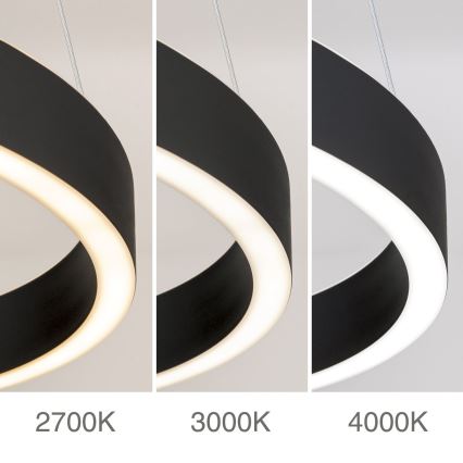 stmievateľný LED luster na lanku KOLK LED/60W/230V 2700/3000/4000K pr. 60 cm čierny