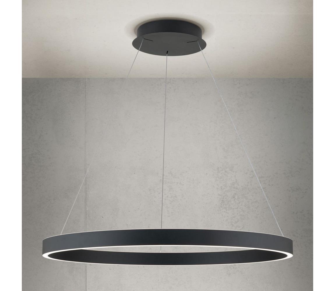 Orion - LED stmievateľný luster na lanku KOLK LED/80W/230V 2700/3000/4000K Ø 80 cm čierna HL 6-1717/80 schwarz