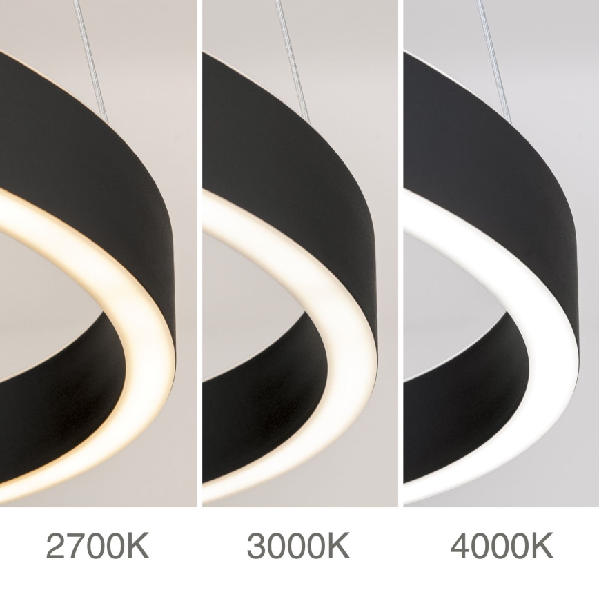LED stmievateľný luster na lanku KOLK LED/80W/230V 2700/3000/4000K pr. 80 cm čierny
