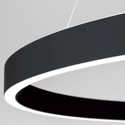 LED stmievateľný luster na lanku KOLK LED/80W/230V 2700/3000/4000K pr. 80 cm čierny