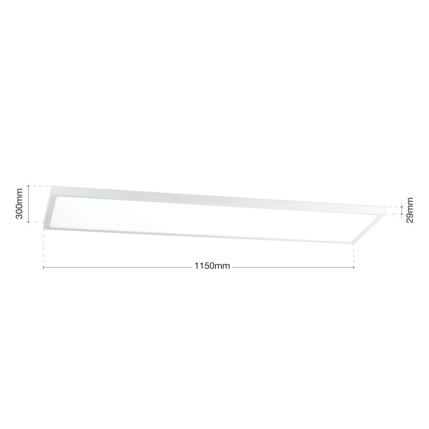 LED stmievateľný prisadený panel DISC LED/40W/230V 2700/3000/4000K 115x30 cm biely