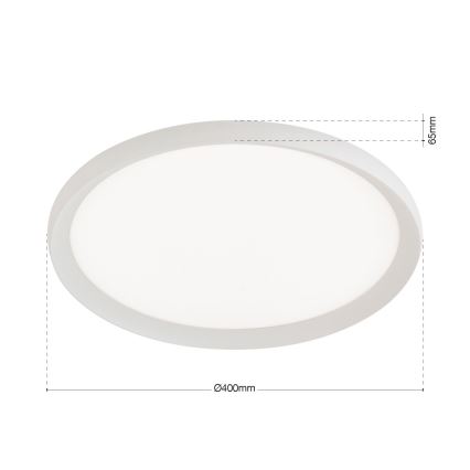 LED stropné svietidlo KANT, 30 W, 230 V, 2700/3200/4000 K, priemer 40 cm, biele