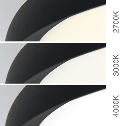 LED stropné svietidlo KANT LED/50W/230V 2700/3000/4000K priemer 60 cm čierna