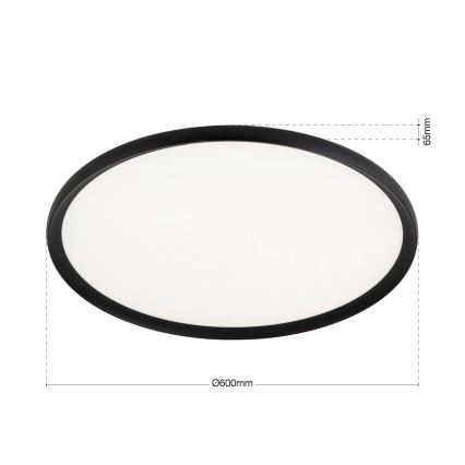 LED stropné svietidlo KANT LED/50W/230V 2700/3200/4000K priemer 60 cm čierne