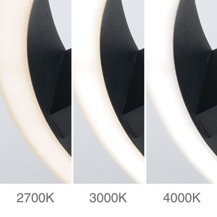 LED stropné svietidlo KOLK LED/40W/230V 2700/3000/4000K priemer 40 cm čierne