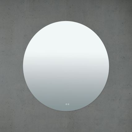 LED Kúpeľňové vyhrievané nástenné zrkadlo s podsvietením FOCUS LED/30W/230V 3000/4200/6000K pr. 100 cm IP44