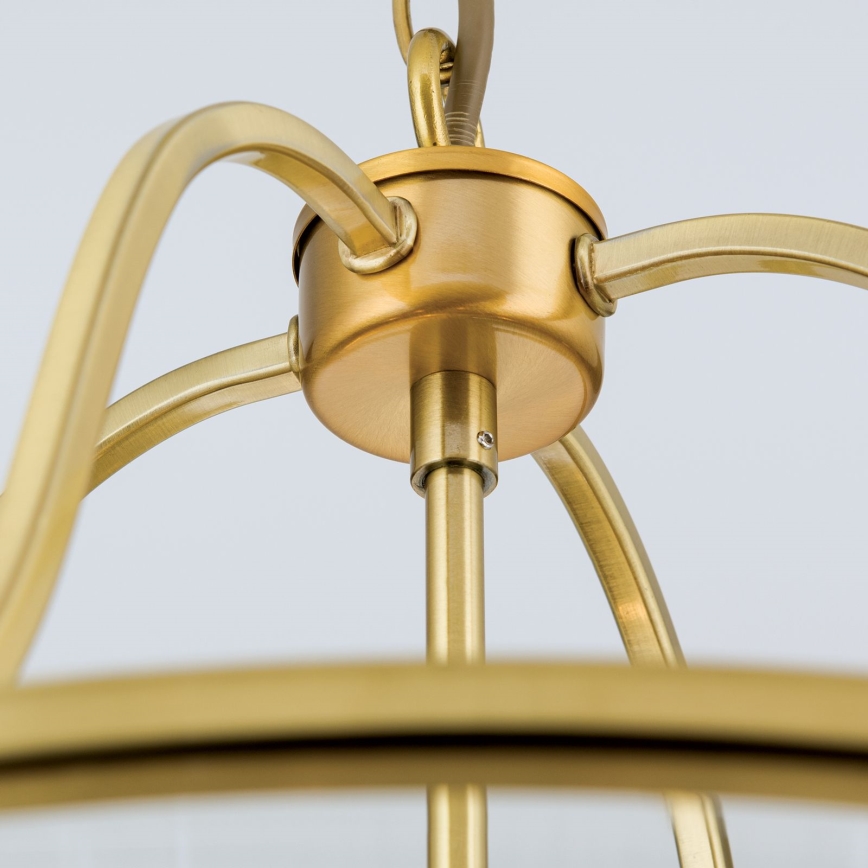 Luster na reťazi BRUNO 6xE14/40W/230V pr. 43 cm zlatý