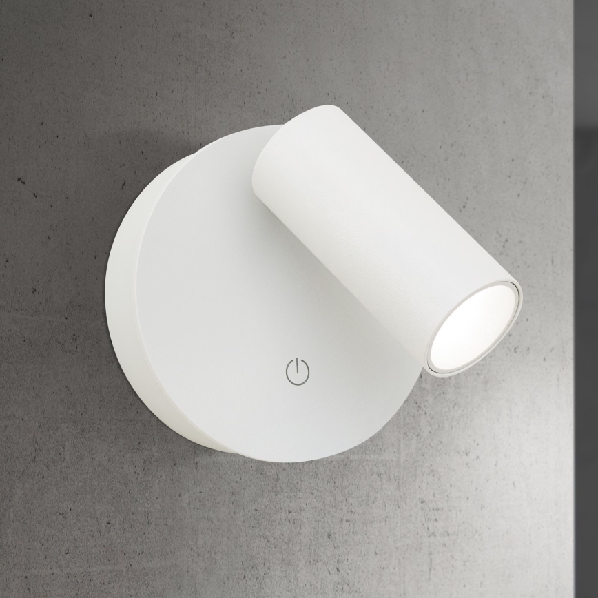 LED Stmievateľné nabíjacie dotykové nástenné bodové svietidlo LUXY LED/1W/5V 2200 mAh 2700/3000/4000K biela