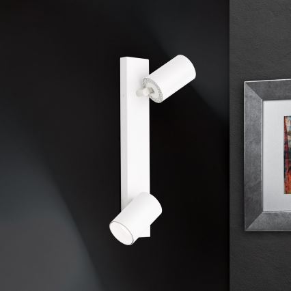 Nástenné bodové svietidlo SEAN 2xGU10/13W/230V biela