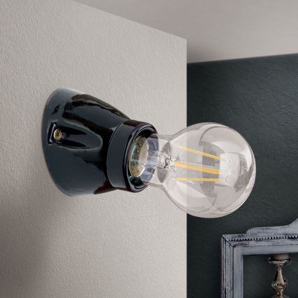 Nástenné svietidlo FROST 1xE27/60W/230V čierna