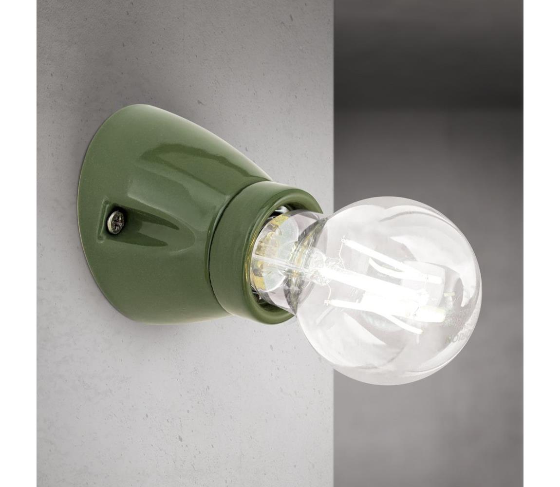 Orion - Nástenné svietidlo FROST 1xE27/60W/230V zelené WA 2-1367 grün/Kera