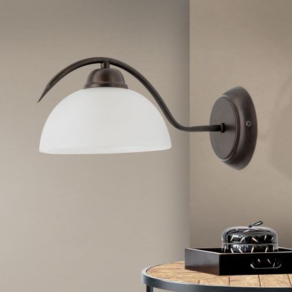 Nástenné svietidlo RULA 1xE27/40W/230V biela/bronz