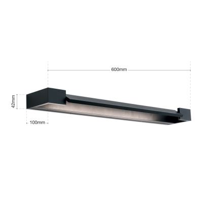 LED Kúpeľňové osvetlenie zrkadla MARILYN LED/18W/230V 60 cm IP44 čierna