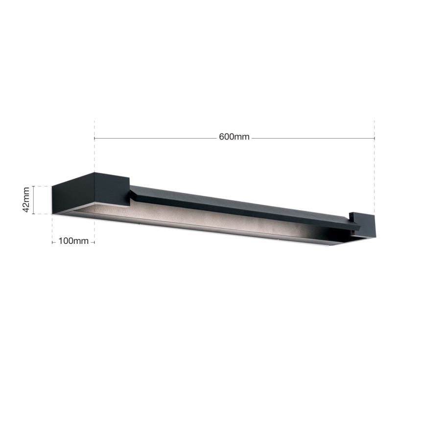 LED Kúpeľňové osvetlenie zrkadla MARILYN LED/18W/230V 60 cm IP44 čierna