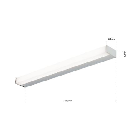 LED Osvetlenie zrkadla MARILYN LED/17W/230V 69,5 cm lesklý chróm