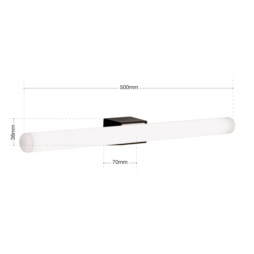 LED Nástenné svietidlo VISAGIST 1xS14d/8W/230V čierna