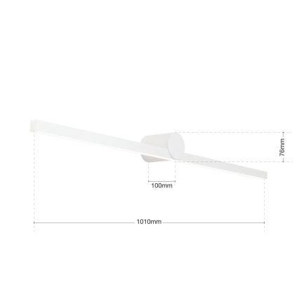 LED Kúpeľňové osvetlenie zrkadla BEAUTY LED/24W/230V 101 cm IP54 biela