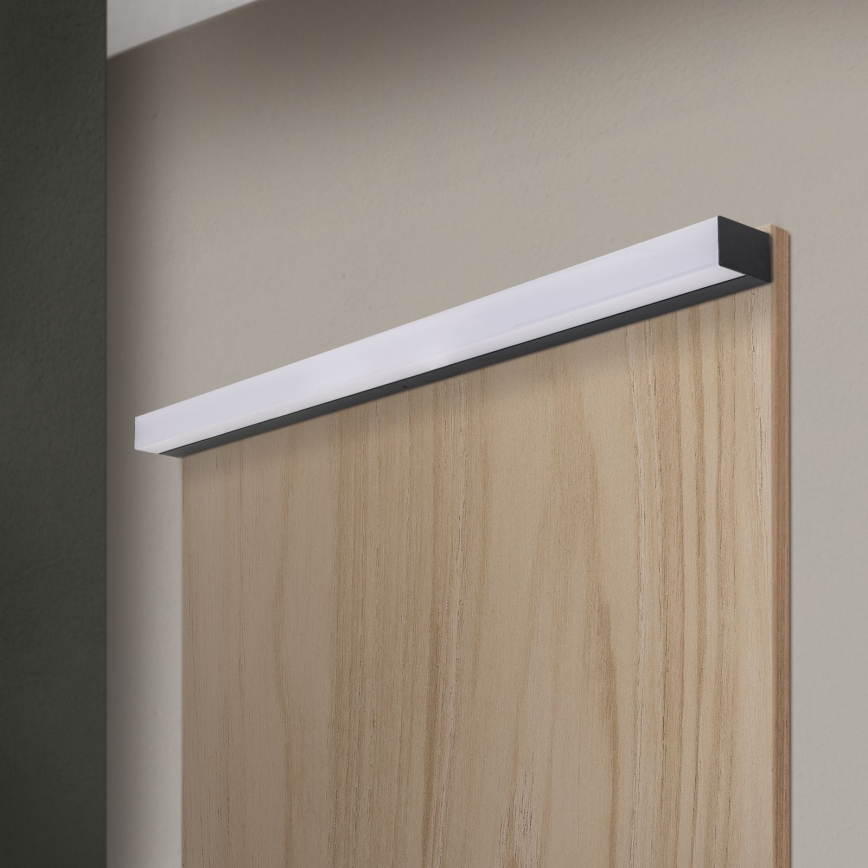 LED Kúpeľňové osvetlenie zrkadla HORIZON LED/18W/230V 3000/4000K 90 cm IP44 čierna