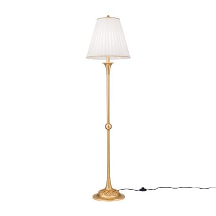 Stojacia lampa FONSA 1xE27/60W/230V biela/zlatá