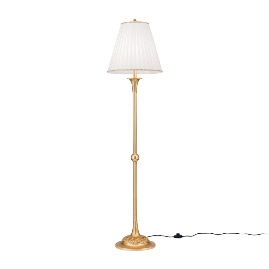 Stojacia lampa FONSA 1xE27/60W/230V biela/zlatá