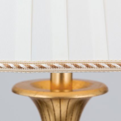 Stojacia lampa FONSA 1xE27/60W/230V biela/zlatá
