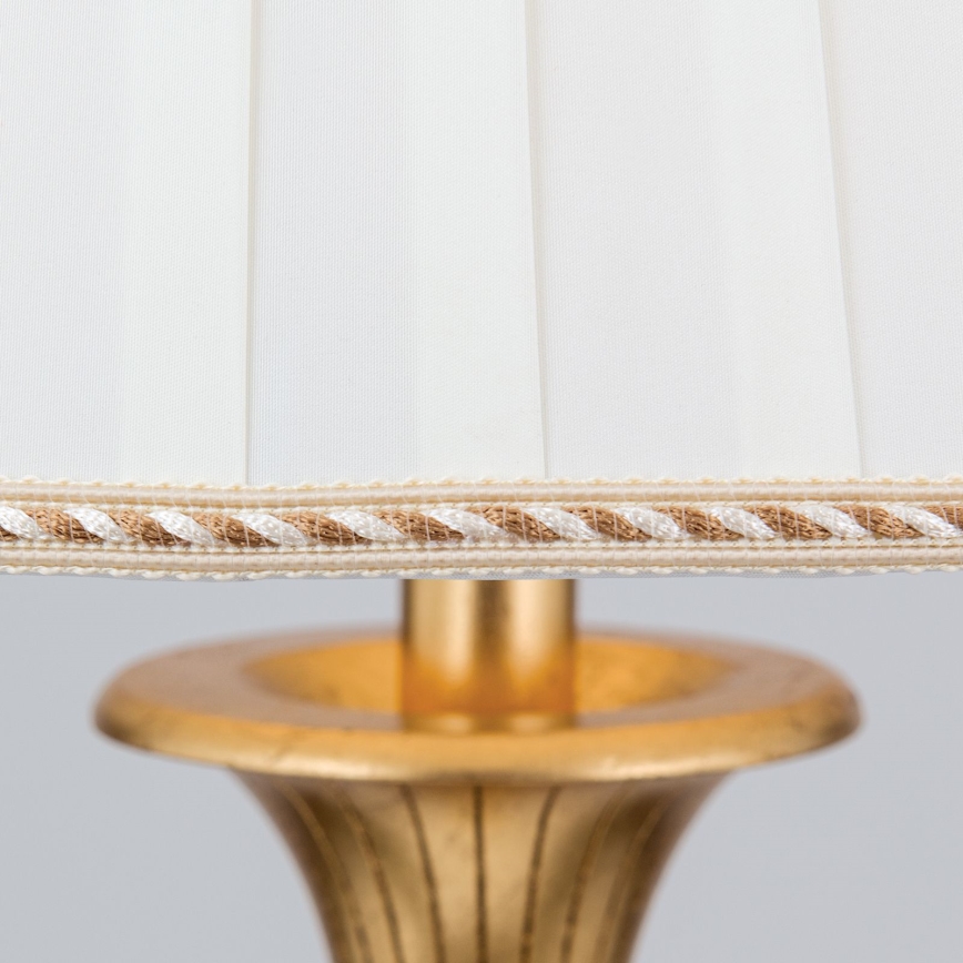 Stojacia lampa FONSA 1xE27/60W/230V biela/zlatá