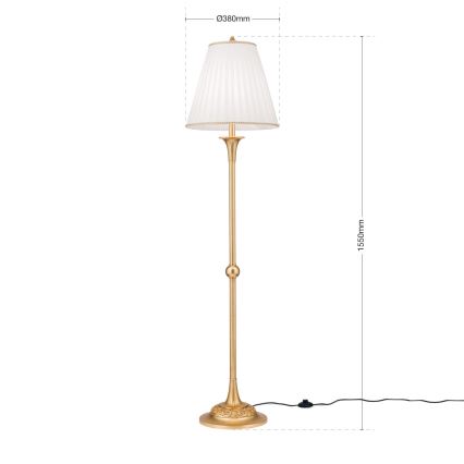 Stojacia lampa FONSA 1xE27/60W/230V biela/zlatá