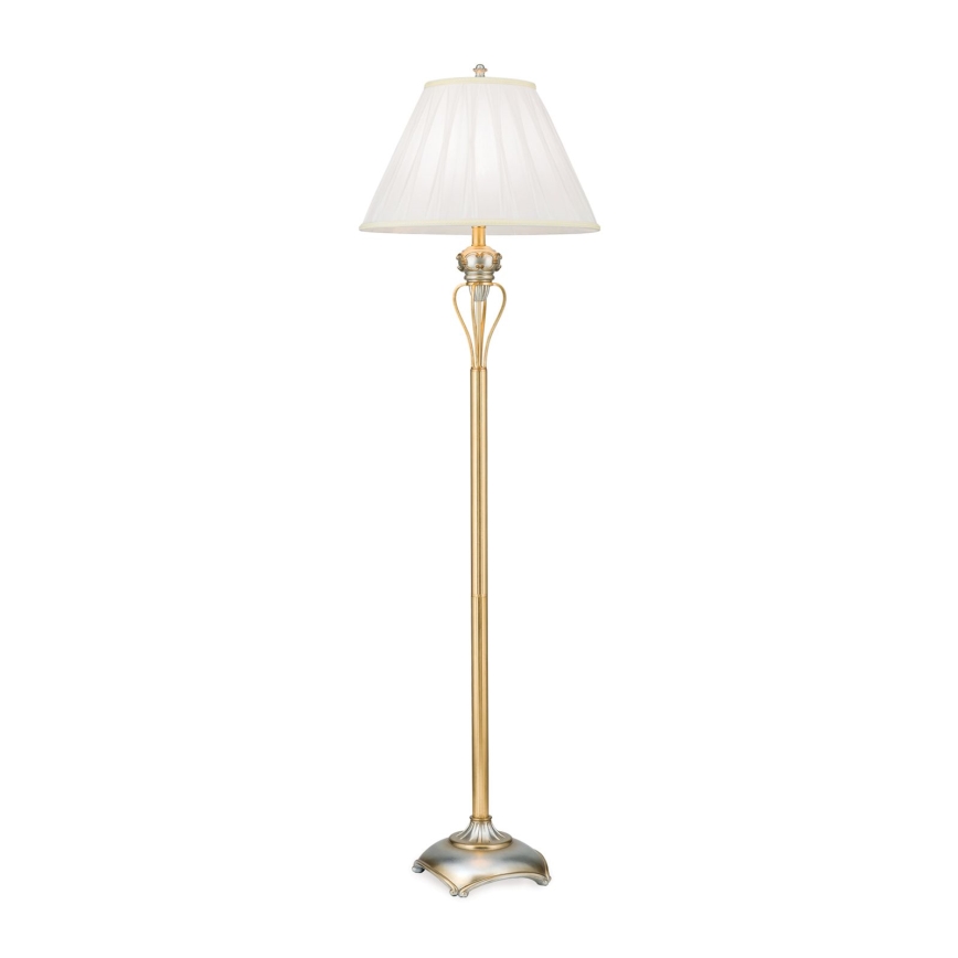 Stojacia lampa TIZIA 1xE27/60W/230V biela/zlatá/patina