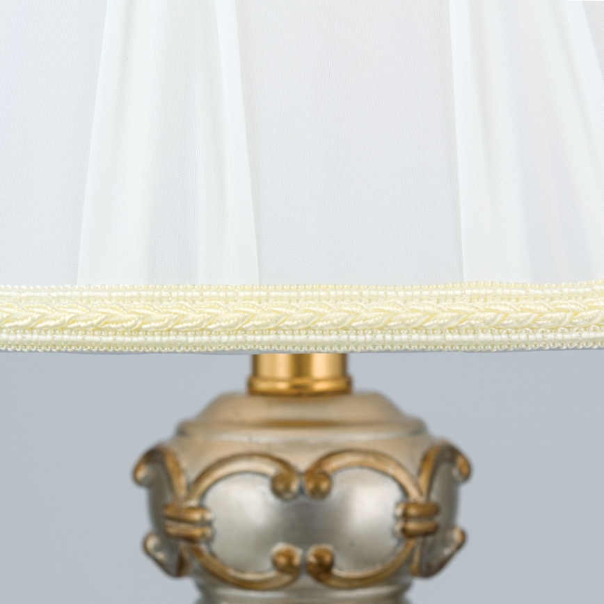 Stojacia lampa TIZIA 1xE27/60W/230V biela/zlatá/patina
