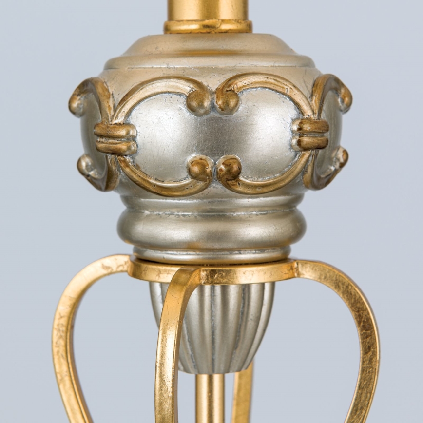 Stojacia lampa TIZIA 1xE27/60W/230V biela/zlatá/patina