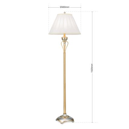 Stojacia lampa TIZIA 1xE27/60W/230V biela/zlatá/patina