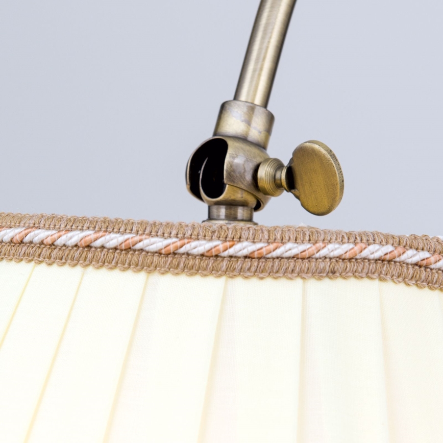 Stojacia lampa TONIA 1xE27/60W/230V 183 cm biela/bronz