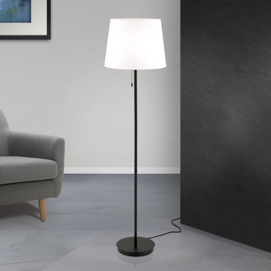 Stojacia lampa LUDWIG 1xE27/40W/230V biela/čierna