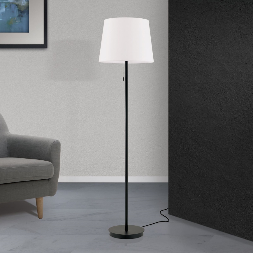 Stojacia lampa LUDWIG 1xE27/40W/230V biela/čierna
