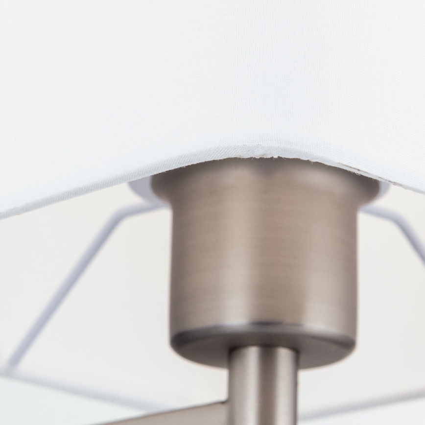 Stojacia lampa CARLTON 1xE27/40W/230V biela/matný chróm