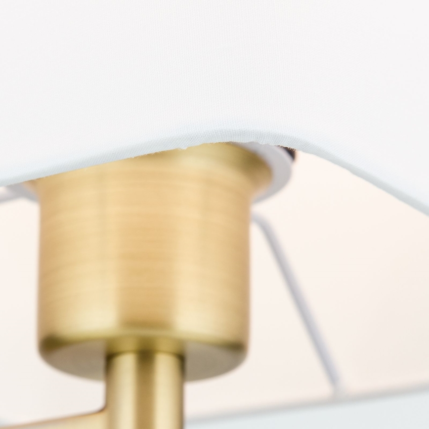 Stojacia lampa CARLTON 1xE27/40W/230V biela/zlatá