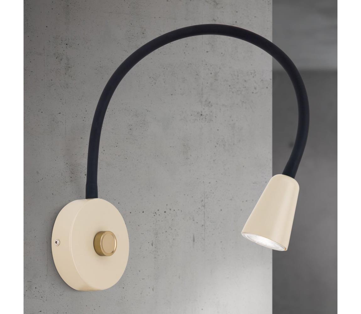 Orion - Stmievateľná flexibilná nástenná lampička DOTTY 1xGU10/10W/230V béžová/čierna WA 2-1376/1 khaki
