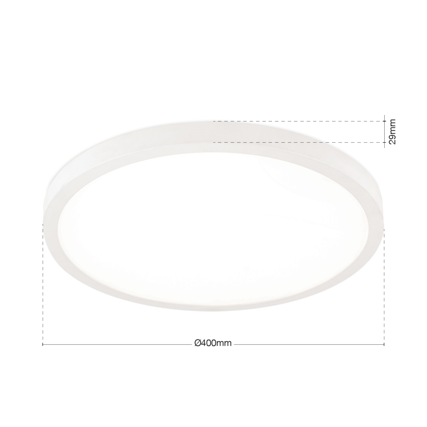 LED stmievateľné stropné svietidlo DISC LED/30W/230V 2700/3000/4000K s priemerom 40 cm biela