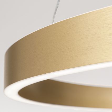 LED Stmievateľný luster na lane KOLK LED/80W/230V 2700/3000/4000K priemer 80 cm zlatá